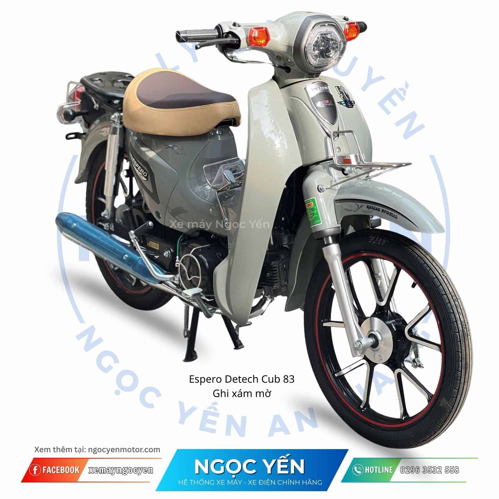 Xe máy Detech Espero Cub Kim Cương, mẫu xe cổ điển phù hợp cho người yêu thích phong cách retro.