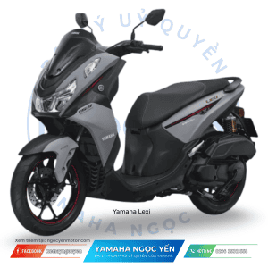 Xe tay ga Yamaha Lexi màu xám đen, thiết kế hiện đại, phù hợp di chuyển hàng ngày.