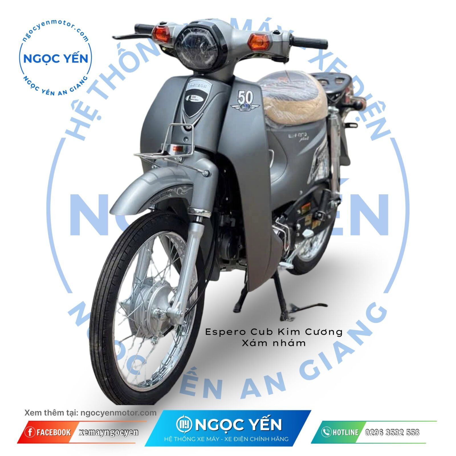 Xe máy 50cc Cub Kim Cương - Detech Espero Plus 2 - Ảnh 10