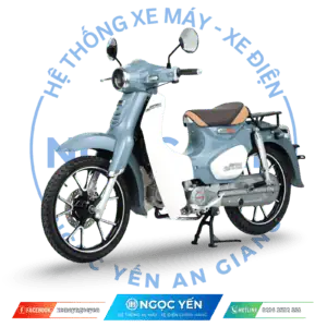 Xe máy 50cc Detech Espero Classic VVIP II màu xanh dương, kiểu dáng cổ điển, phù hợp di chuyển hàng.