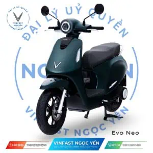 Xe điện VinFast Evo Neo màu xanh đậm, thiết kế hiện đại, phù hợp di chuyển đô thị.