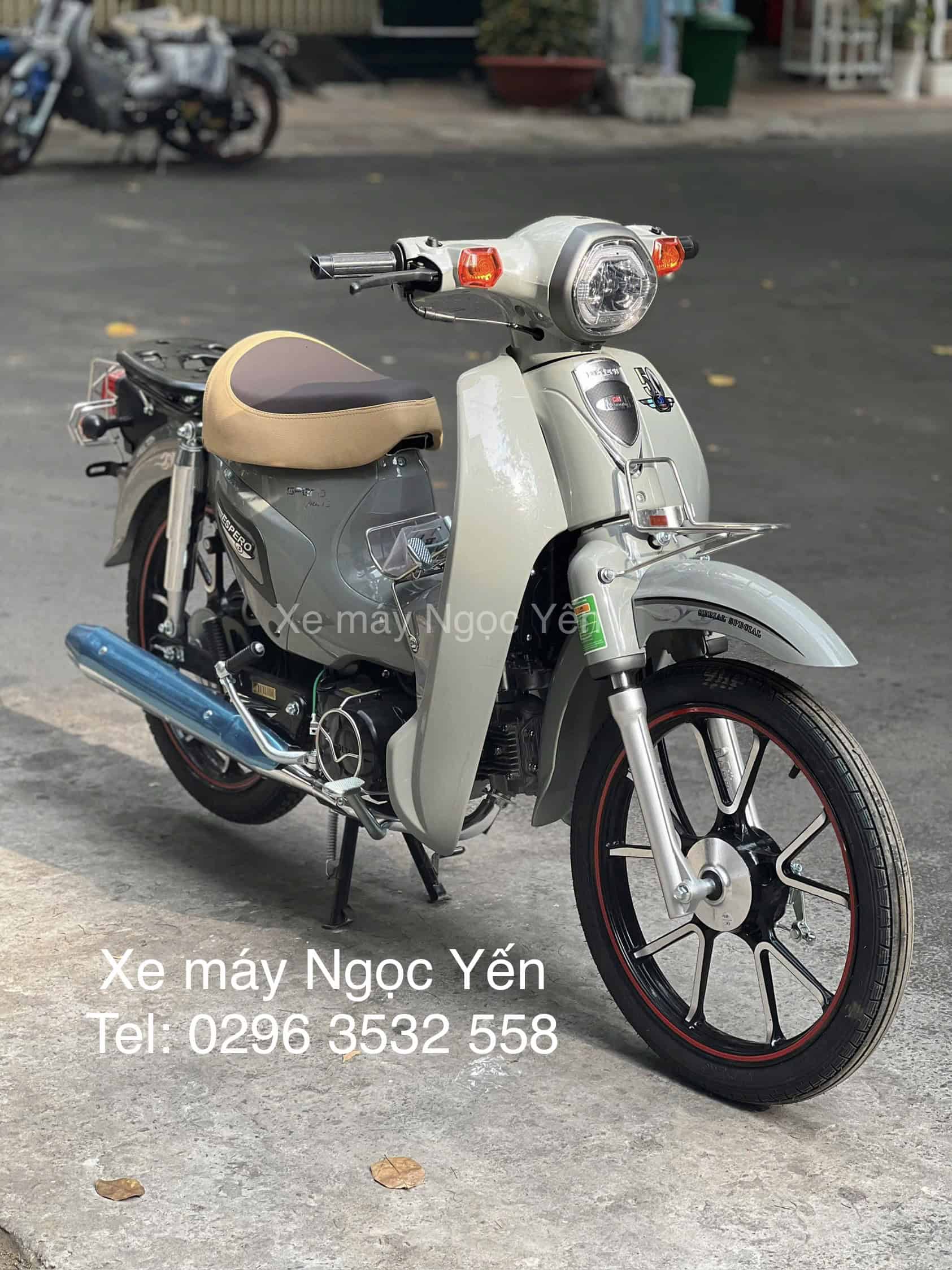 Xe máy 50cc Detech Espero Cub Kim Cương, mẫu xe cổ điển phù hợp cho người yêu thích phong cách retro.