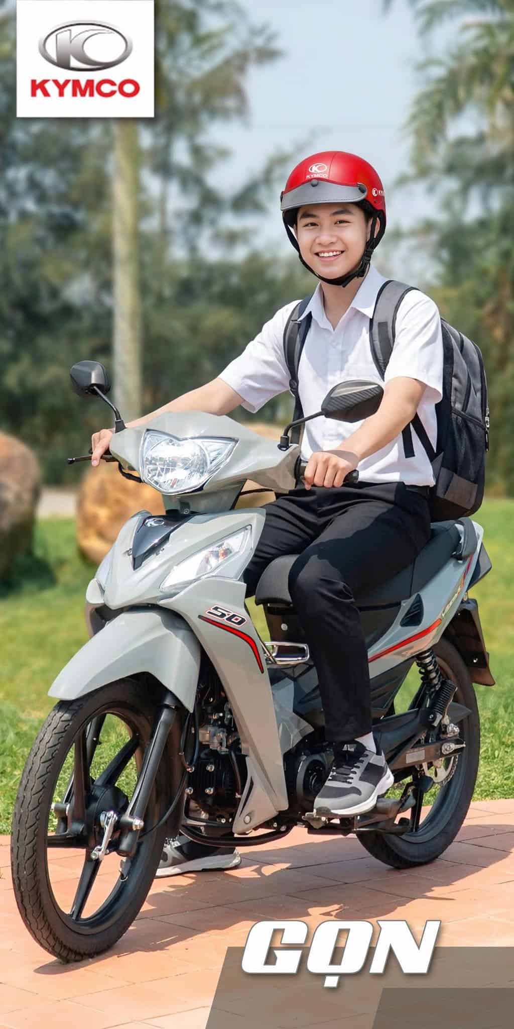 Xe máy Kymco VisarS 50 phù hợp cho học sinh, người mới bắt đầu lái xe, thiết kế nhỏ gọn, dễ điều khi.
