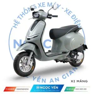 Xe máy 50cc Detech Espero Enigma màu xám, thiết kế nhỏ gọn phù hợp di chuyển hàng ngày.