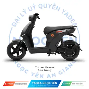 Xe đạp điện Yadea Vekoo màu đen, thiết kế hiện đại, phù hợp di chuyển trong thành phố.