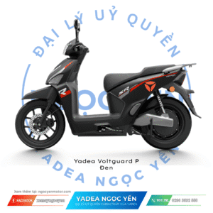 Xe điện Yadea Voltguard P màu đen, thiết kế hiện đại, phù hợp di chuyển trong thành phố.