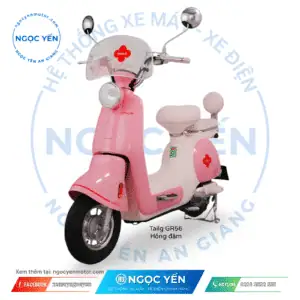 Xe đạp điện TAILG JS50 màu hồng phù hợp cho bé gái, thiết kế an toàn, dễ vận hành.