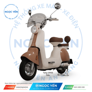 Xe đạp điện TAILG JS50 màu nâu trắng, thiết kế hiện đại, phù hợp di chuyển trong thành phố.