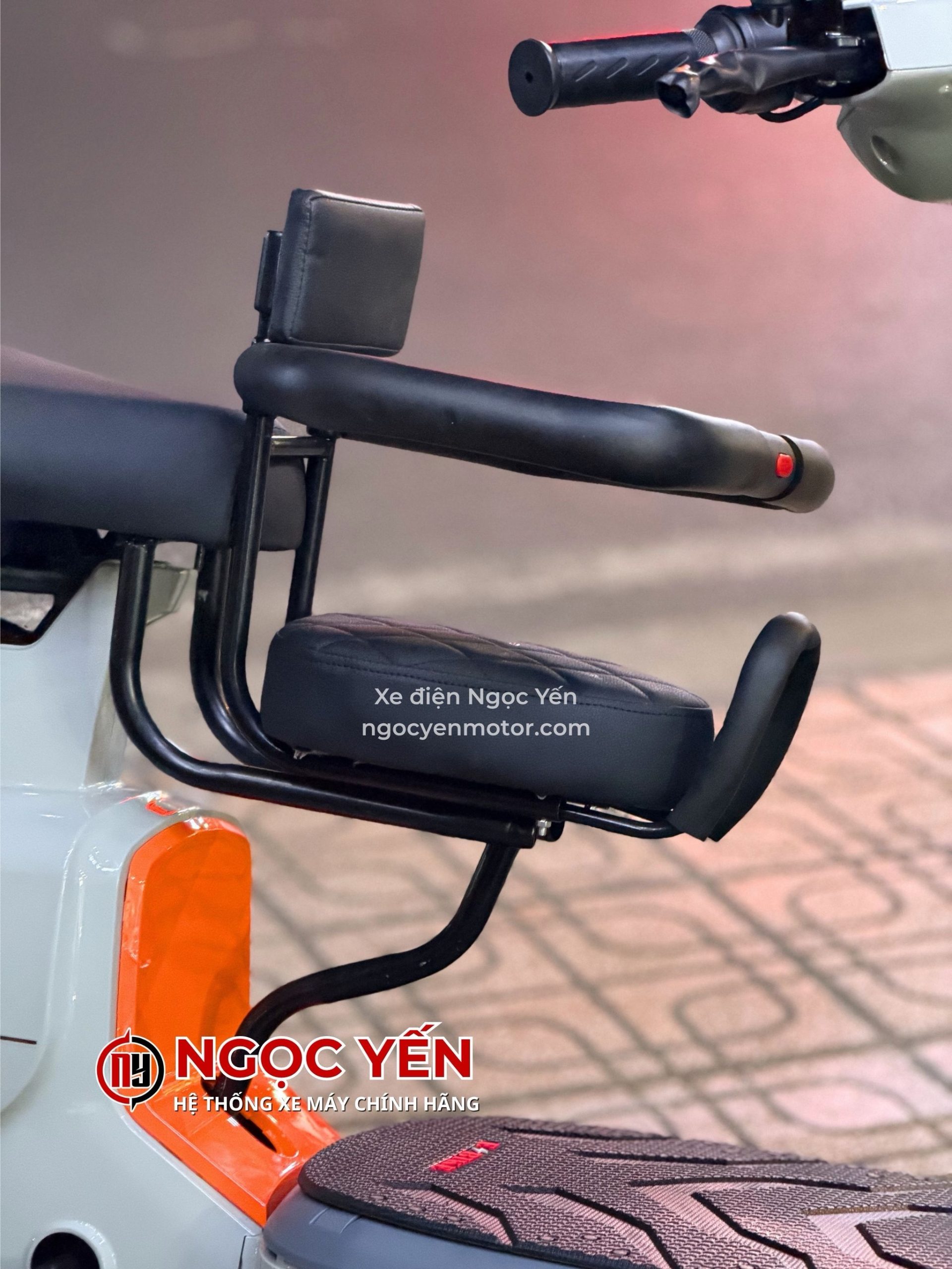 Tay lái và yên xe đạp điện TAILG GR55 PLUS, thiết kế chắc chắn, phù hợp cho người dùng.