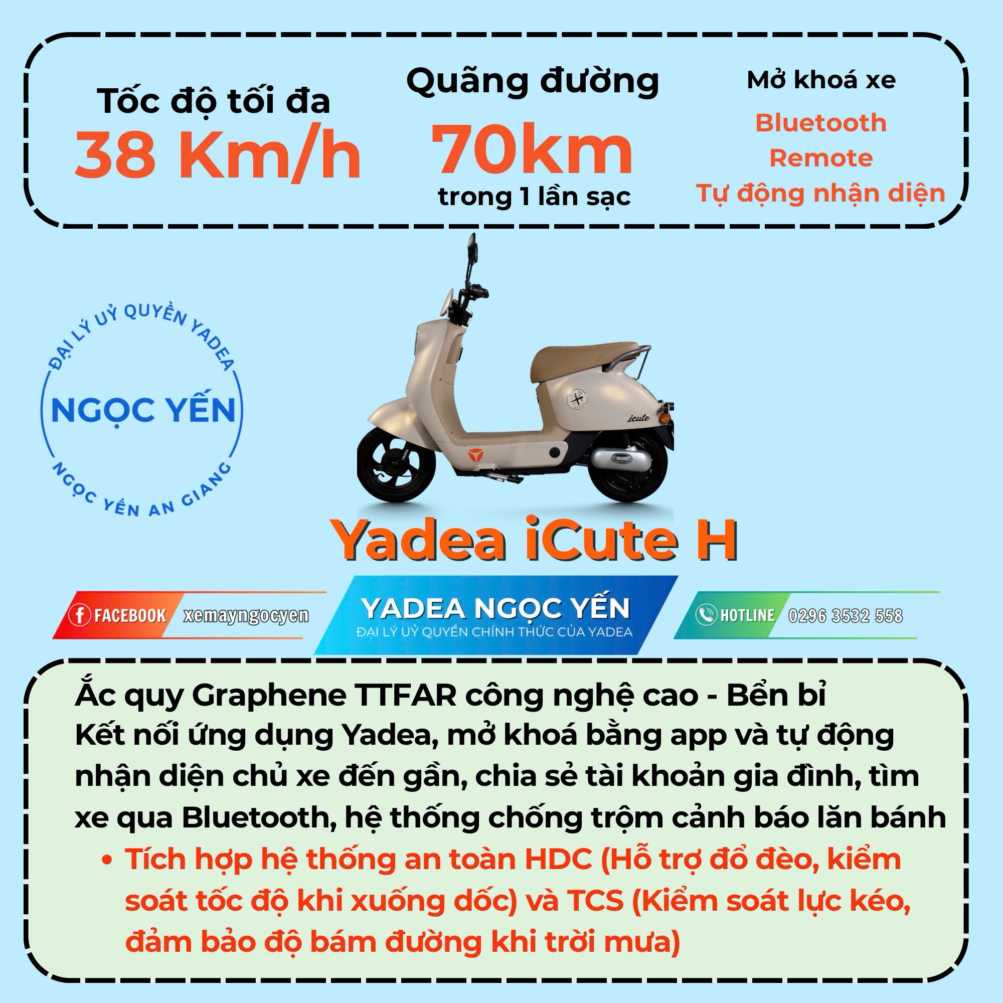 Xe đạp điện Yadea iCute H - Ảnh 12