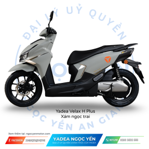 Xe máy điện Yadea Velax H Plus màu xám đen, thiết kế thể thao, phù hợp di chuyển hàng ngày.