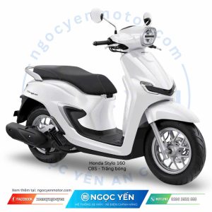 Xe máy điện Honda Stylo 160 màu trắng, thiết kế hiện đại, phù hợp di chuyển hàng ngày.
