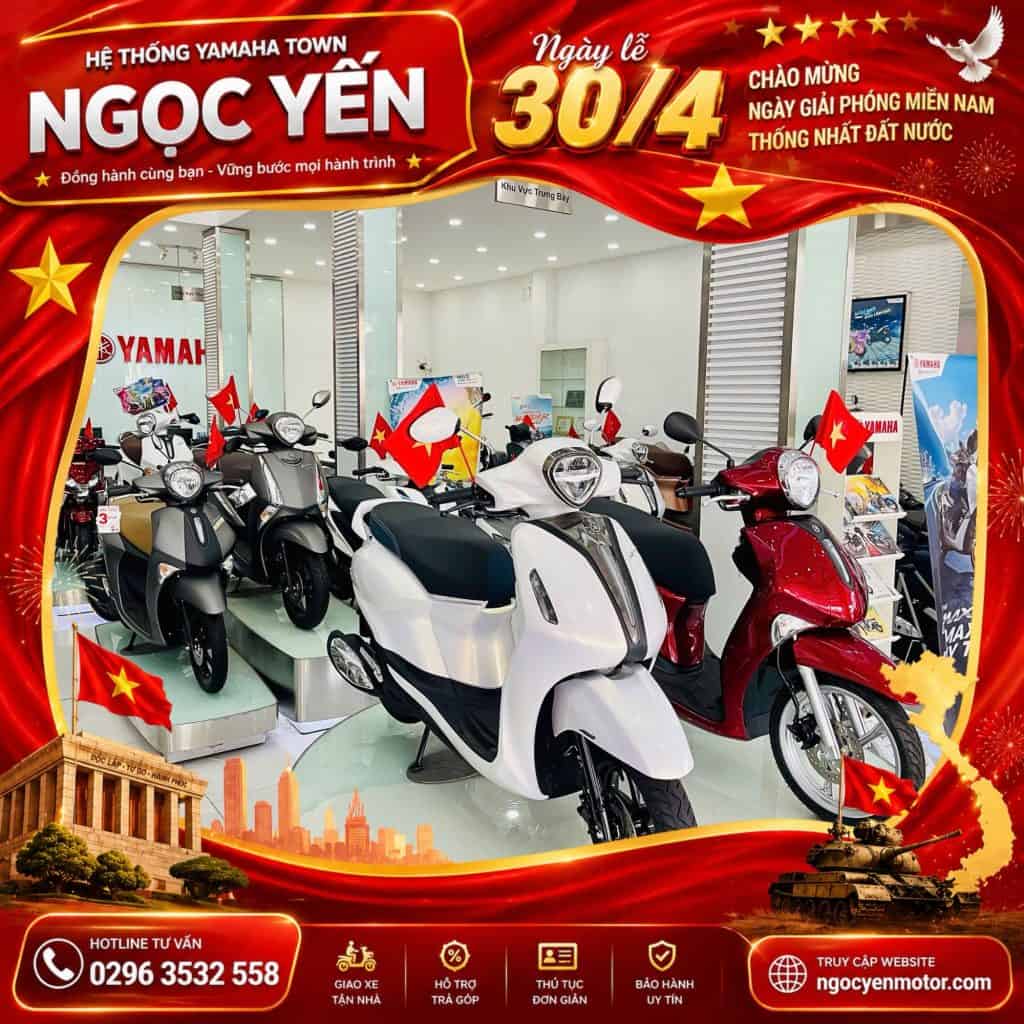 Các mẫu xe máy Yamaha đa dạng, hiện đại tại Ngọc Yến.
