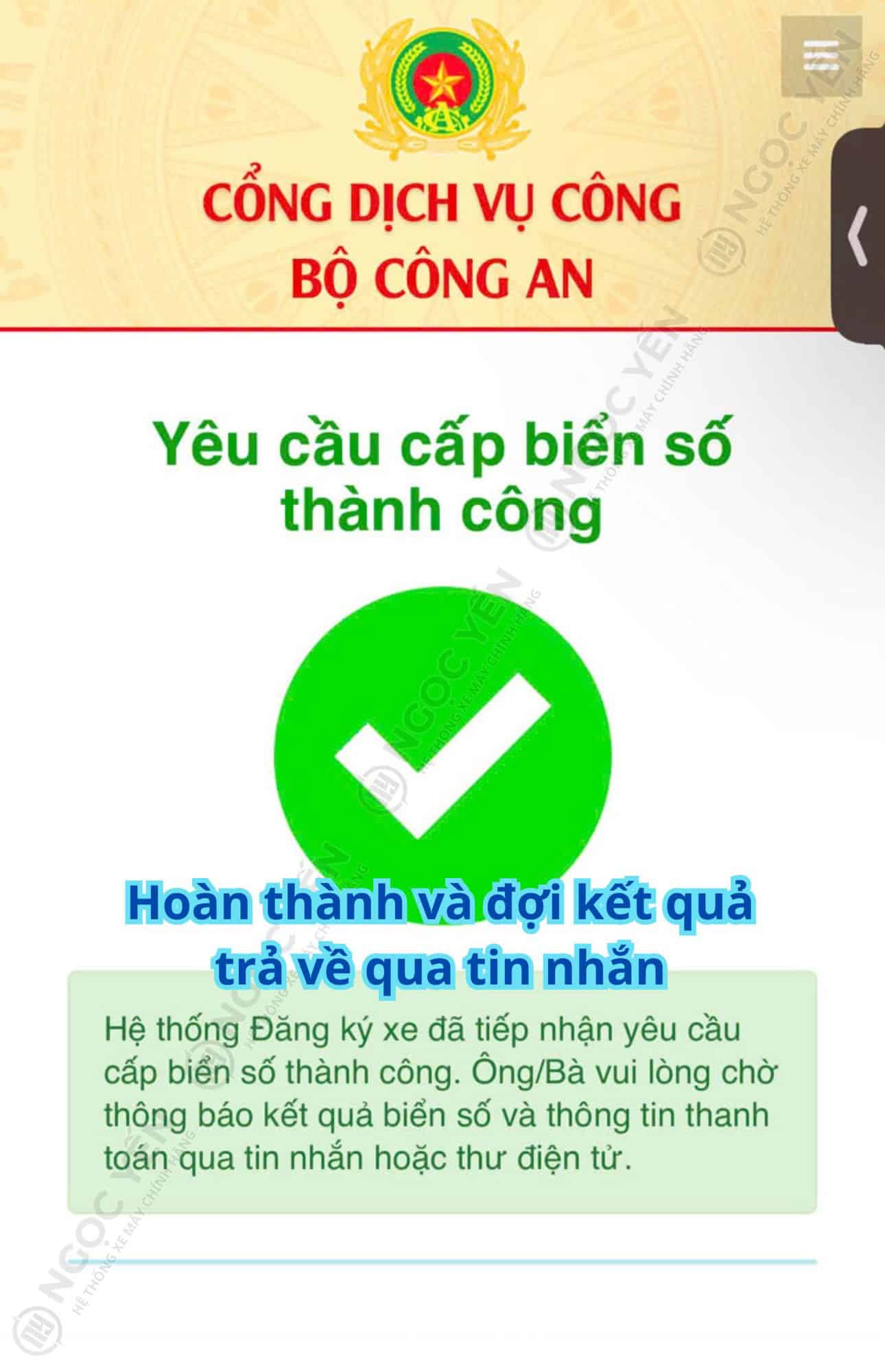 Biểu tượng dấu kiểm màu xanh lá thể hiện thành công.