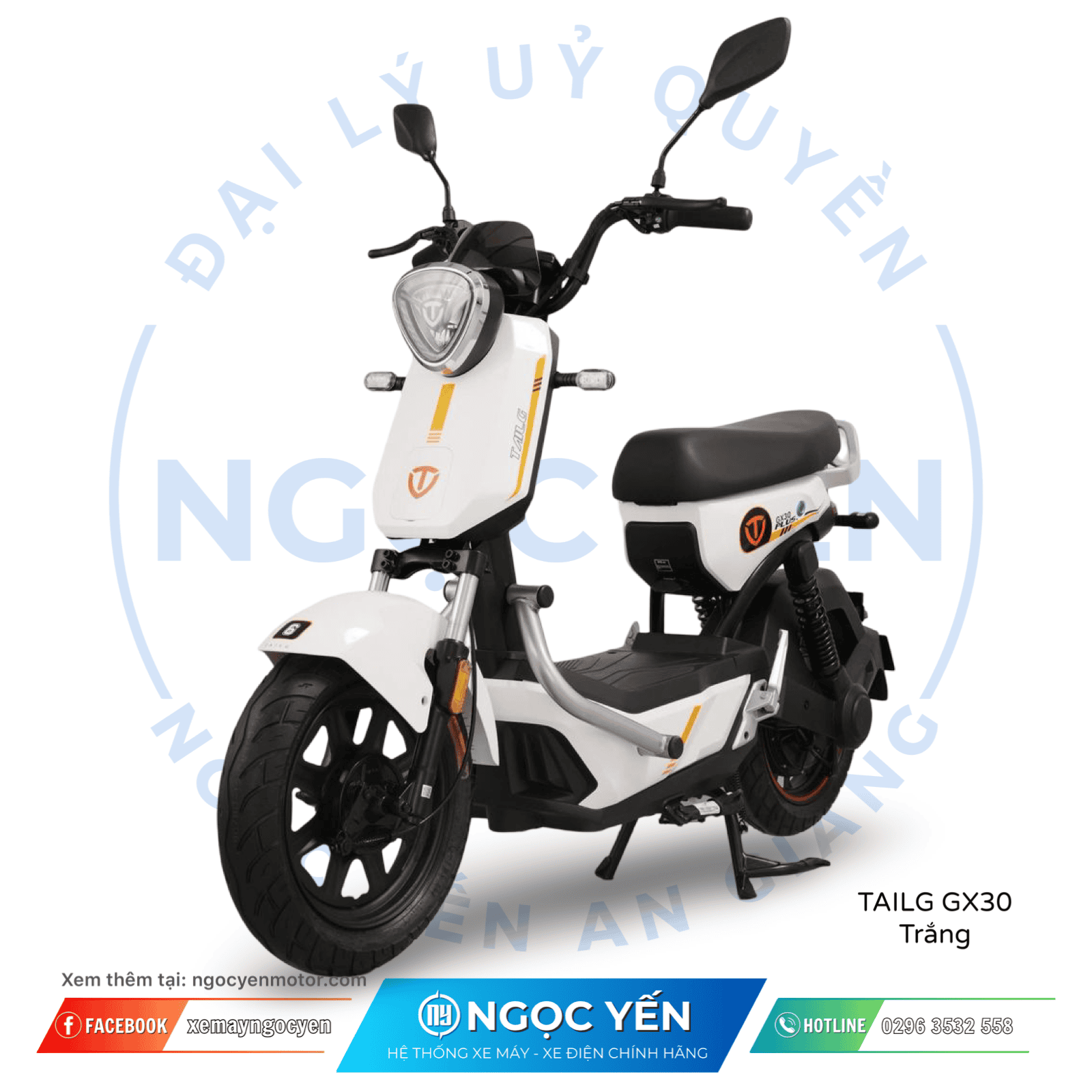 Xe điện TAILG GX30 màu trắng với thiết kế hiện đại và nhỏ gọn.