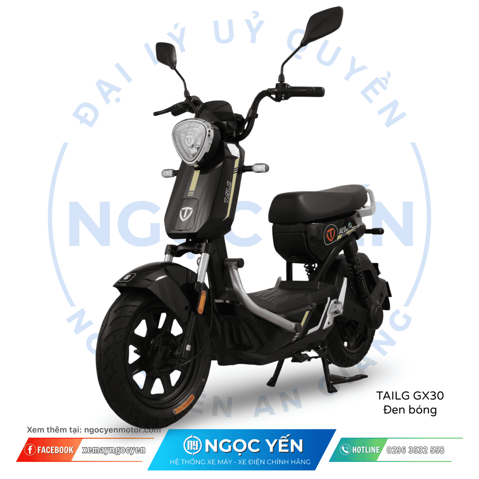 Xe điện TAILG GX30 màu đen, thiết kế hiện đại, phù hợp di chuyển trong thành phố.