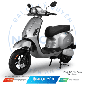 Xe máy điện TAILG R54 Plus Nova màu bạc, thiết kế hiện đại, phù hợp di chuyển hàng ngày.